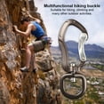 thumbnail image 3 of Advancent LLavero de mosquetón para montañismo, Camping, Picnic, viajes, gancho giratorio para hamaca de 360 grados, Clips de hebilla de Escalada Gris, 3 of 6