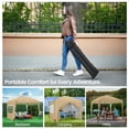thumbnail image 5 of Yaheetech 10x10 Ft Pop Up Canopy Tent with 4 Sidewalls and Adjustable Heights, Khaki, 5 of 7
