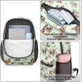 thumbnail image 4 of Highland Cow and Leaf Print 17" Waterproof Oxford School Backpacks for Teens, S-Shape Padded Straps, for School, Travel, Hiking, Camping, 4 of 5