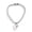 A, variant on Crystal Love-shape Necklace Female Temperament Net Red Collarbone Chain Korean Version Student Simple Jewelry