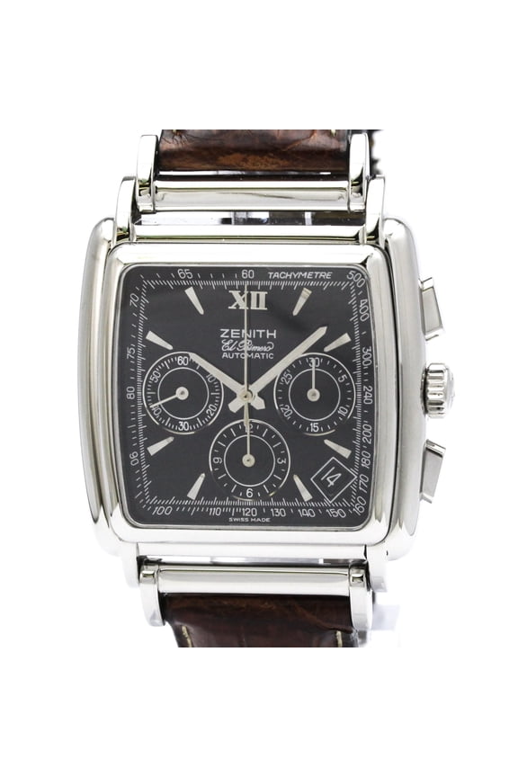Pre-Owned ZENITH Class El Primero Chronograph Steel Watch 01.0420.400 Polished