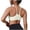 White, variant on AKOEE Women's Sports Bra Seamless Stretch Spaghetti Strap Padded Support Crop Top Gym Workout Clothes (XL, Sky Blue)