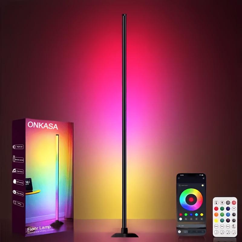 RGBICB Smart LED Floor Lamp App & Remote Control Modern Backlight Mood Light for Home Office Gaming Bedroom Holiday Birthday Gift Halloween Christmas Decor
