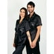 thumbnail image 4 of Pijama de satén personalizado para pareja, conjunto de ropa de dormir corta y larga, ideal para regalo de aniversario, boda, novia y novio, 4 of 4