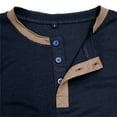 thumbnail image 6 of Clothing Henley T Shirts for Men Long Sleeve Button Henley T-Shirts Fashion Casual Comfortable Long Sleeved Shirt Vintage T Shirt Base Top Casual Basic Tops, 6 of 7