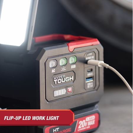 HYPER TOUGH 20V POWER INVERTER 150-WATT, 3-USB PORTS, NEW