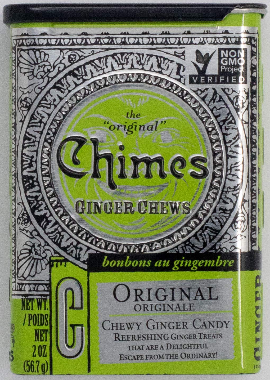 Chimes Original Ginger Chews, 2Ounce Tins (Pack of 20)