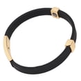 thumbnail image 3 of Pulsera de silicona antiestática, color dorado y negro., 3 of 14