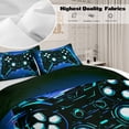 thumbnail image 6 of BlessLiving 3Pcs Game Controller Comforter Set Twin Size Gaming Bedding Set for Kids Boys Gamer, Blue, 6 of 8