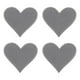 thumbnail image 1 of Uxcell 4Pack Parche de Corazón Termoadhesivo, Parche Bordado de Corazón de 70mm en Gris, 1 of 7