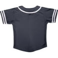 thumbnail image 2 of DIGITMON Kids Baseball Jersey Button Down Premium Two-Striped Sleeve T Shirts Uniform Graphite White for 8y Toddlers, 2 of 4