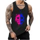 thumbnail image 1 of Camisetas de Tanque de los Hombres Tanque de los Hombres Incolor Gradiente de Impresión Cuello Redondo Correa Delgada Fuga Atrás Regular Casual Deportes Blusas de Tanque, 1 of 5