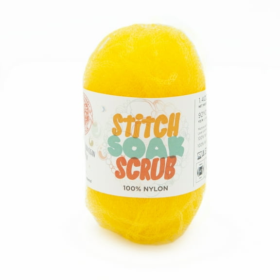 Lion Brand Stitch Soak Scrub Yarn-Cyber Yellow
