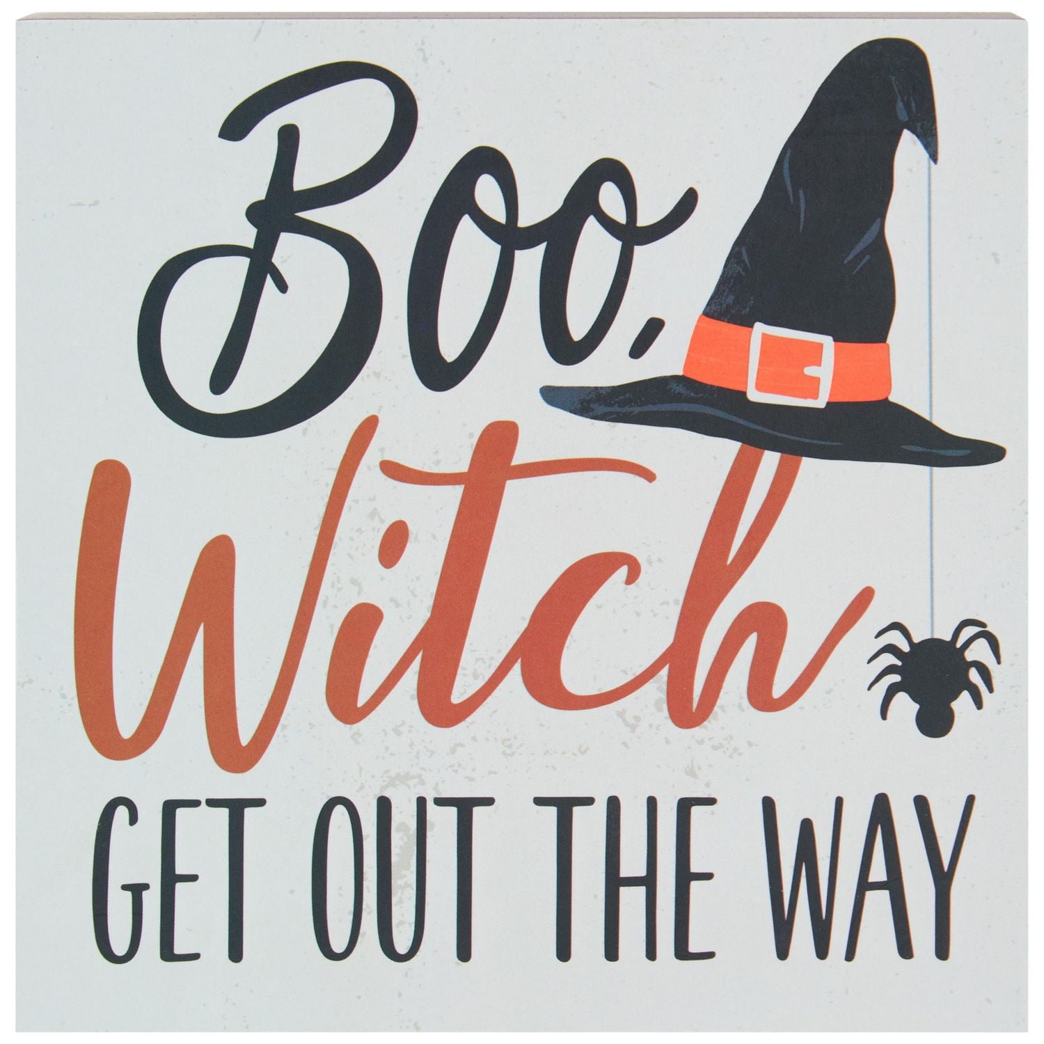 Way To Celebrate BOO Witch Box Sign, 5 Inch