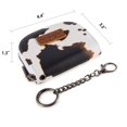 thumbnail image 2 of Wrangler Small Keychain Wallet for Women RFID Blocking Card Holder Floral Coin Purse, Cow Brown, 2 of 7