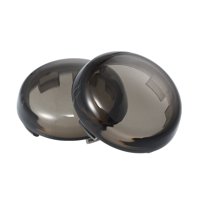 2pcs Black Motorcycle Turn Signal Light Lens Covers Front Rear for Harley Dyna Street Glide Softail Road King Springer