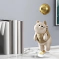 thumbnail image 3 of Figura de oso de resina, estatua de animal, adorno, escultura para dormitorio, estante, armario. Marrón, 3 of 8