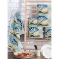 thumbnail image 2 of Blue Coastal Starfish Kitchen Dish Towels for Drying Dishes Set of 2, Grey Sage Green Nautical Coral Summer Waffle Weave Microfiber Hand Tea Bathroom Towels Quick Dry & Absorbent Towel 15.7x23.6, 2 of 7
