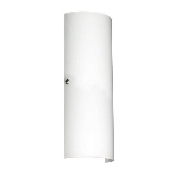 819307-LED-SN-Besa Lighting-Torre 18-20W 2 LED Wall Sconce-7 Inches Wide by 17.75 Inches High-Satin Nickel Finish-Opal Matte Glass Color-LED Lamping