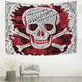 thumbnail image 3 of GZHJMY Tapestry Wall Hanging Abstract Doodle Skull Cross Bones Tapestry Decorative Wall Blanket Bedding Tapestry for Bedroom Living Room Dorm 80x60 inch Gift Decor, 3 of 7