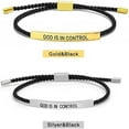 thumbnail image 4 of Christian Faith Bracelet God Is In Control - Stainless Steel Inspirational Bracelet for Women Men, Adjustable Handmade Braided Jewelry with Engraving, Christmas Gift Idea, 4 of 4