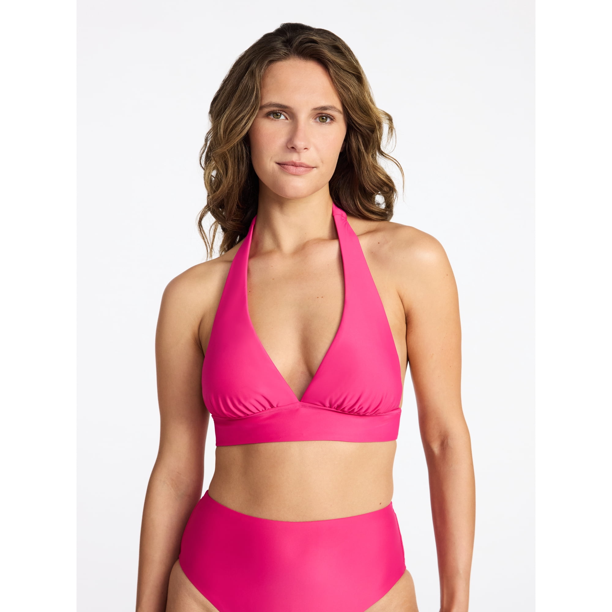Time and Tru Women's Tall Triangle Bikini Top, Sizes XS-3X
