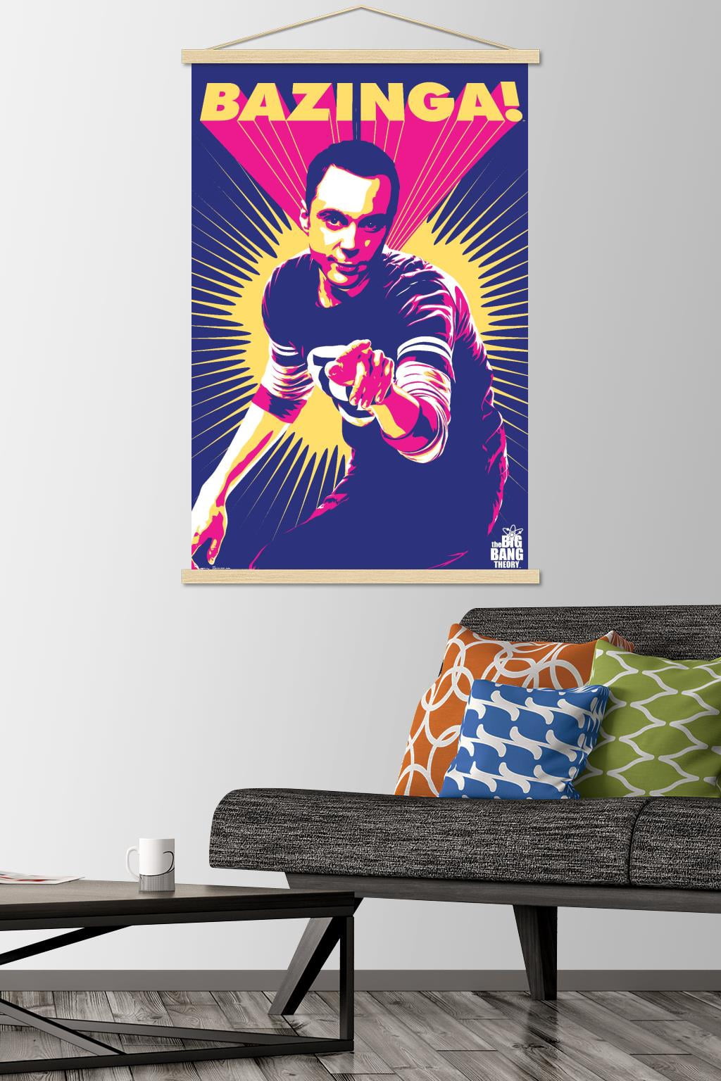 The Big Bang Theory - Sheldon Wall Poster with Wooden Magnetic Frame, 22.375" x 34"