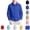 Blue, variant on YOUYEDIAN Boys Long Sleeve Dress Shirts Girls Classic Button Down Collared Shirt Casual Versatile Tops