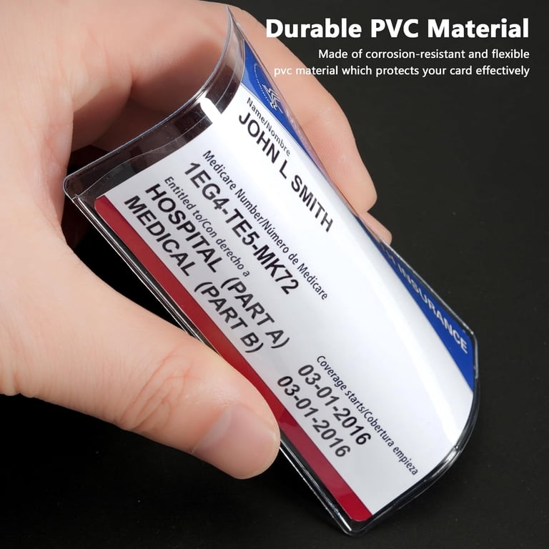 plastic sleeves for medicare cards Amazon.com : Zonon 100 Pieces New Medicare Card Holder Protector Sleeves 12  Mil Clear PVC Water Resistant Vaccine Card Holder Waterproof Plastic  Protective Sleeves for Credit Card Business Card Social Security : Office  Products main image 0