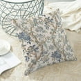 thumbnail image 4 of Chinoiserie Tree Throw Pillow Covers 18x18 Set of 2 Neutral Bird Tree Decorative Pillow Covers Branch Decoration Outdoor Cushion Cover Blue Floral Pillowcase for Sofa Couch Farmhouse, 4 of 6