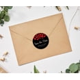 thumbnail image 2 of Darling Souvenir Round 45 Pieces Hearts Save The Date Stickers Wedding Personalized Bride Groom Names And Date Envelope Seals - Black, 2 of 4