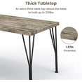 thumbnail image 5 of 3-Piece Dining Table Set - Space-Saving Kitchen Table with 2 Chairs, Easy Assembly Modern Wood and Metal Furniture for Apartments, Dining Room, Breakfast Nook, Bedroom, Easy Clean, 5 of 6