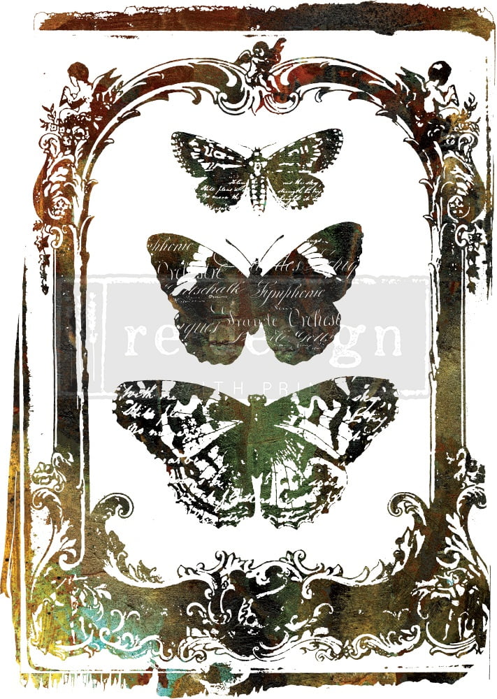 Prima Re-Design Decor Transfer-Butterfly Frame 24"X32"