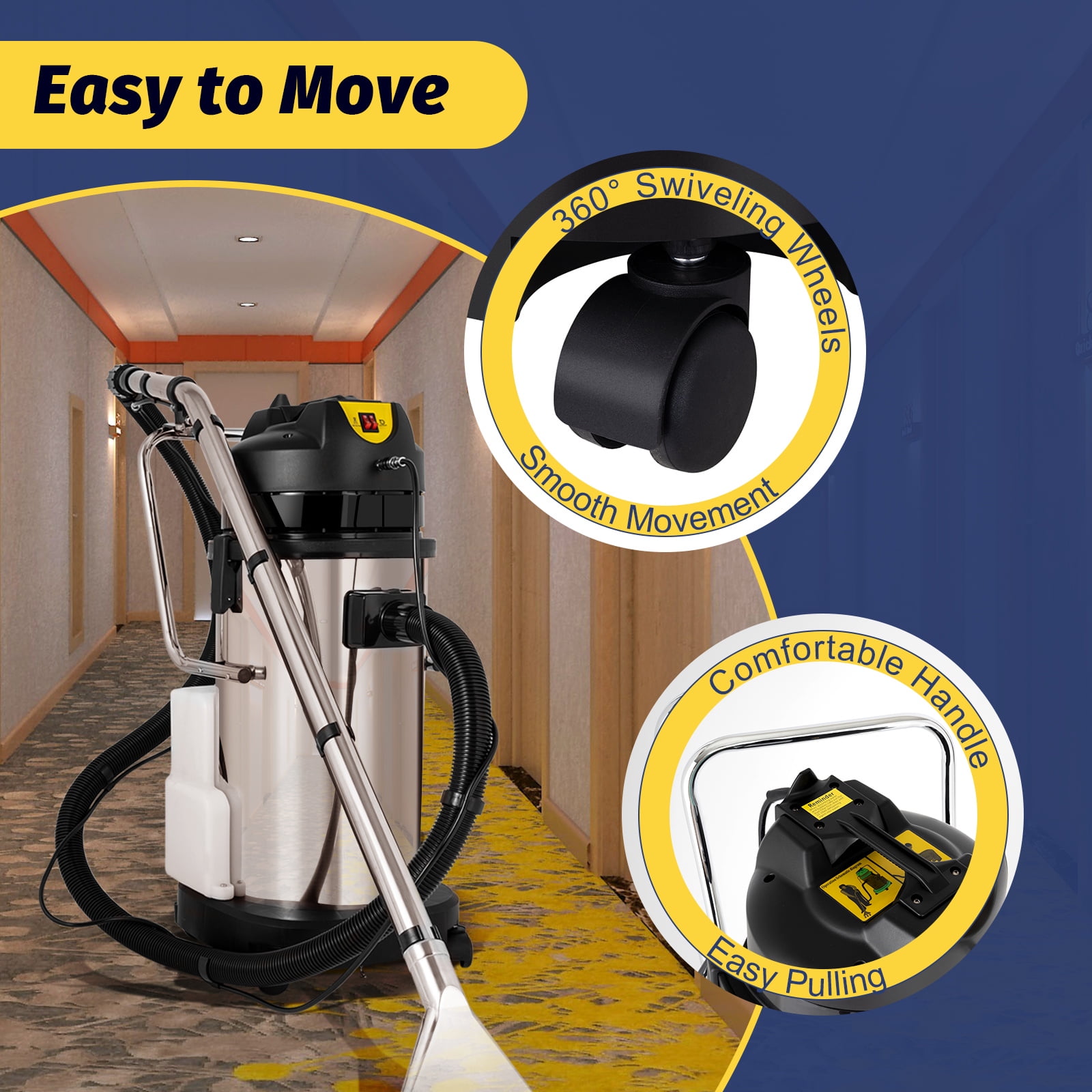  Carpet Cleaner Machine, 40L 3 in 1 Commercial Floor