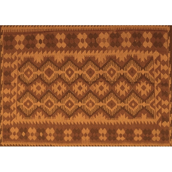 Ahgly Company Indoor Rectangle Southwestern Orange Country Area Rugs, 8' x 10'