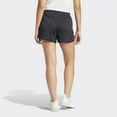 thumbnail image 2 of Women's adidas Pacer Essentials Knit High-Rise Shorts Color: Semi Green Spark Size: X SMALL, 2 of 5