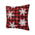 thumbnail image 2 of YFYANG Square Decorative Throw Pillow Case (Without Pillow Insert), Christmas Snowflake Plaid Bedroom Sofa Car Cushion Cover, 18"x18", 2 of 9