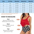 thumbnail image 3 of Swimsuits for Women Two Piece Tankini Flounce Top Tummy Control High Waisted Bottom Swimming Bathing Suits Bikini Set, 3 of 6