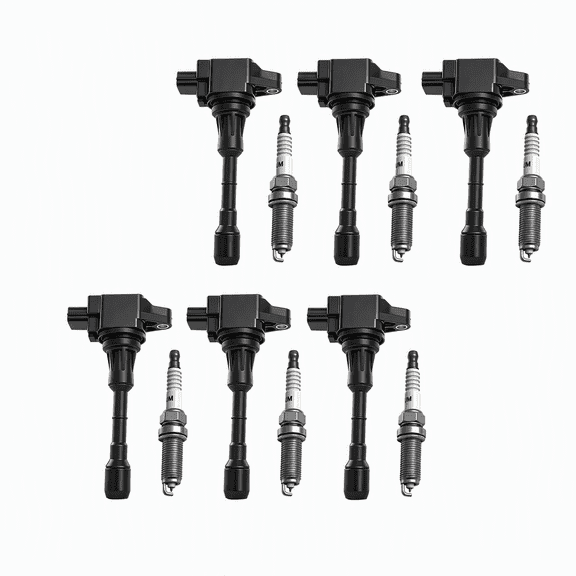 6x Coil and Iridium Plug Kit for Infiniti EX35 FX35 G35 3.5L V6 UF550 1406 Auto Parts
