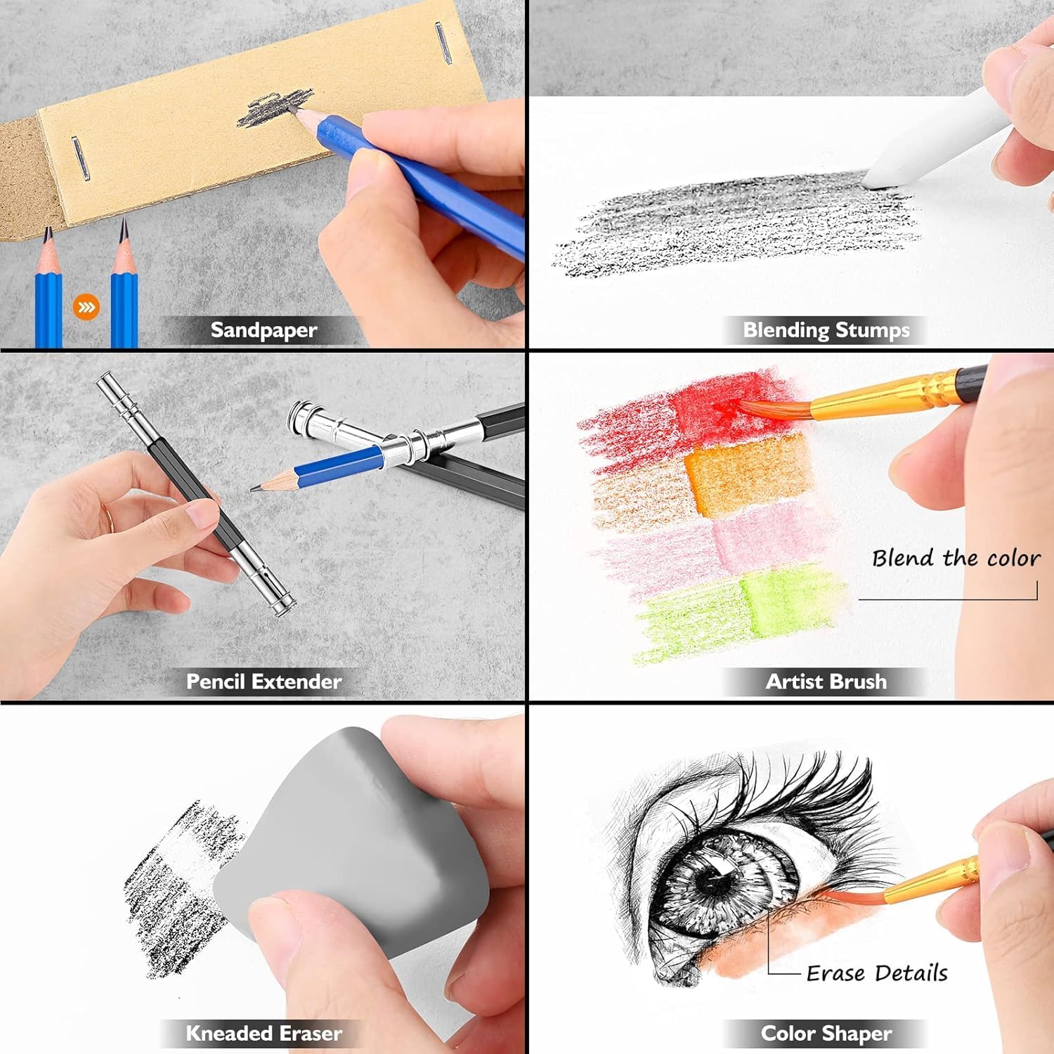 176PCS Art Supplies Sketching Kit with 100 Sheets 3-Color Sketch Book, Graphite Colored Charcoal Watercolor & Metallic Pencils, Drawing Supplies Set for Artists Adults Beginners