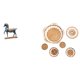 thumbnail image 1 of Figura de caballo,Figura de caballo Escultura animal coleccionable,Adorno de centro de mesa con estatua de caballo de resina,Manualidades de pared,Decoración para colgar en la pared,ratán, 1 of 8