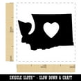 thumbnail image 2 of Washington State with Heart Self-Inking Rubber Stamp Ink Stamper - Pink Ink - Small 1 Inch, 2 of 7