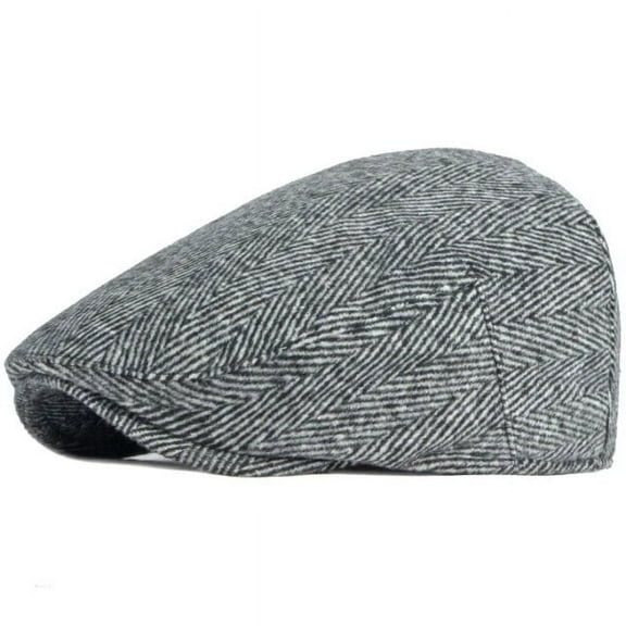 SikaFu Berets Mens Caps Vintage Striped Autumn Winter Mens Hat Wool Beret Caps for Men Male Artist Painter Beret Hats for Men