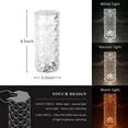 thumbnail image 7 of Crystal Table Lamp Rose Lamp with Touch Control, 3 Colours Changing, USB powered, LED Nightstand Lamps for Living Room Bedroom, Decorative Light for Party Dinner Etc, 7 of 7