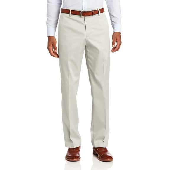 Dockers Mens Pants Marble Gray Size 34X34 Dress Flat Front Straight Leg