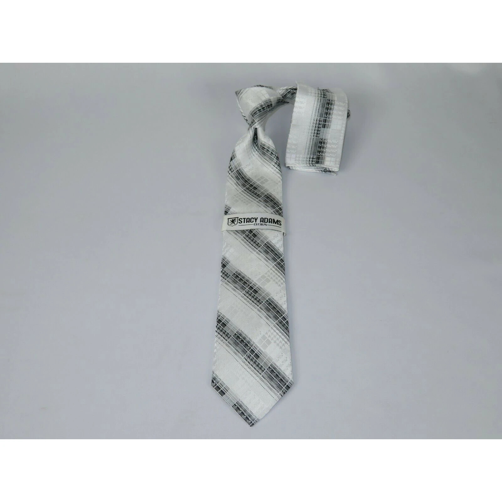 Men Stacy Adams Neck tie Hanky Set Business Formal STA94 White Black Window Pane - Walmart.com Men Stacy Adams Neck tie Hanky Set Business Formal STA94 White Black Window Pane - Walmart.com