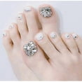thumbnail image 3 of Short False Toenails Full Cover Press On Toenails Fake Toenails Artificial Feet, 3 of 4