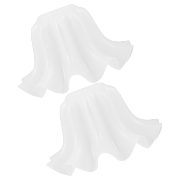 2 Pcs Flower Lampshade for Floor Small Shades Clip on Bulb White