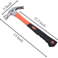 thumbnail image 2 of CD-Claw Hammer, 11 Oz Forged Steel Stubby Tack Hammer with Shock-absorbing Leather Handle for Driving and Pulling Out Nails (1)*1, 2 of 7