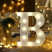 Vaidha Remote Control Alphabet Letter Lights LED Light Up White Plastic Letters Standin